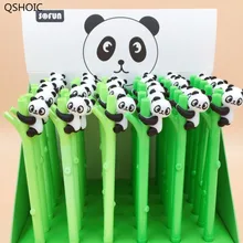 36 шт./упак. 0,5 мм черные чернила Творческий мультфильм бамбук панда гелевая ручка/студент приз акция подарок унисекс чернильное перо