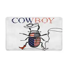 Креативный ковбойский Жук цветной в США Флаг символ Крытый вход ковры коврики обуви Скребок коврик 30X18 дюймов