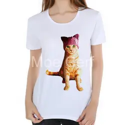 Новое поступление Hipster 3D Cat Футболка Повседневное Забавный рубашка Леди Harajuku Стиль подростков милые топы, футболки женские пары shirtL18-13