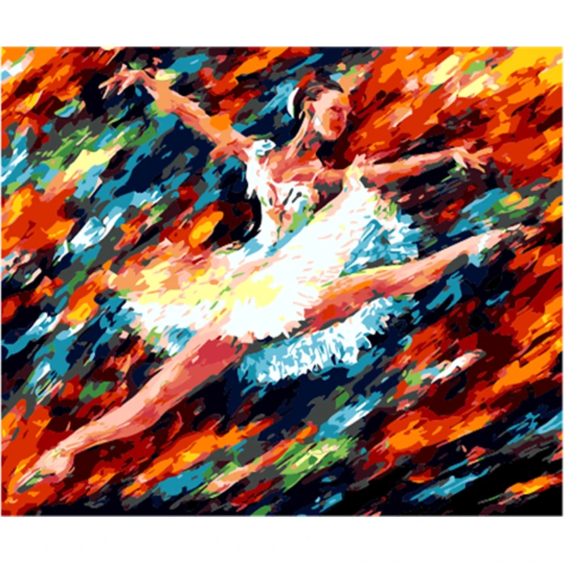 

YIKEE decorative canvas oil painting by numbers,painting by number for adults Ballet dancer