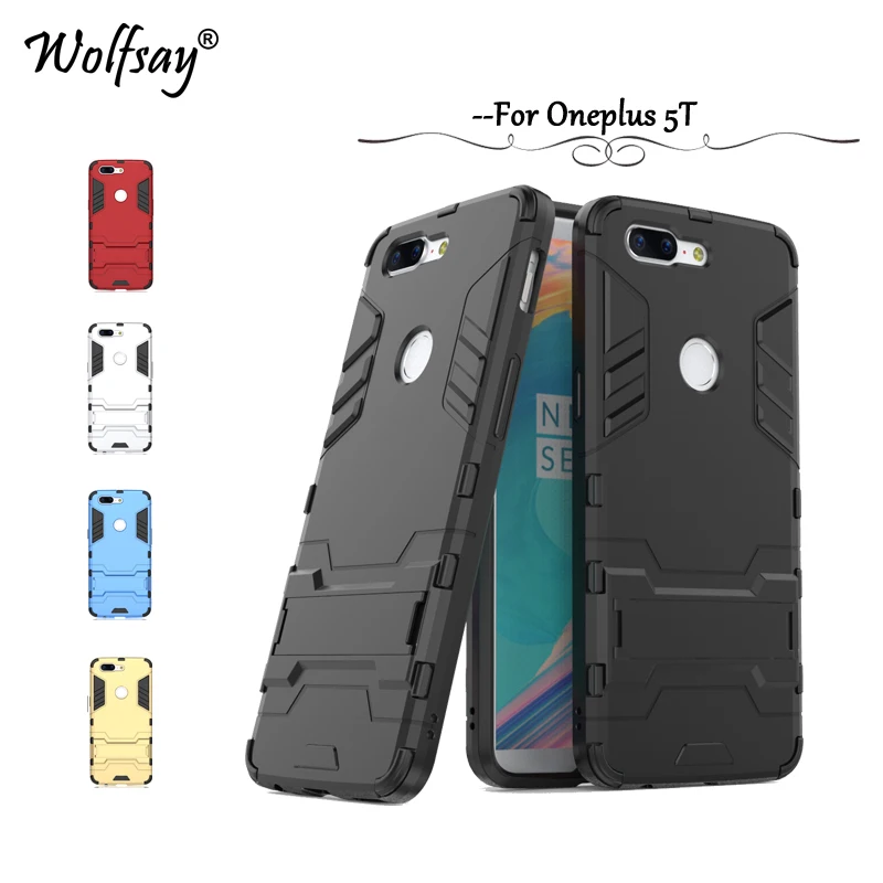 

Oneplus 5T Cover Oneplus 5 T Case Slim Robot Armor Rubber Coque For Phone Case Oneplus 5t One plus 5t A5010 Case Wolfsay Fundas