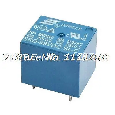 

9VDC Coil 5Pin SPDT Plug in Blue PCB Miniature General Purpose Relay