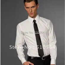 Лидер продаж хлопок высокого качества Для мужчин индивидуальный заказ свадебные Бизнес белый официальная рубашка