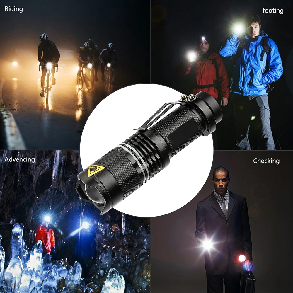 rechargeable led torch Super Brigh LED Flashlight Zoom L2 Led Lamp Bead Torch 5 Mode Mini Camping Lamp Waterproof Use 18650 Rechargeable Battery mini led flashlights