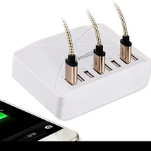 8 USB портов зарядное устройство универсальное USB зарядное устройство адаптер Портативный 5В 10А Черный Белый для iPhone 5 6 S Plus домашний офис ЕС Великобритания США штекер