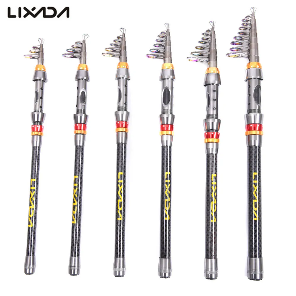 

Lixada Telescopic Fishing Rod Carbon Carp Fishing Pole Tackle 1.8/2.1/2.4/2.7/3/3.6M Spinning Rod Superhard Vara De Pesca