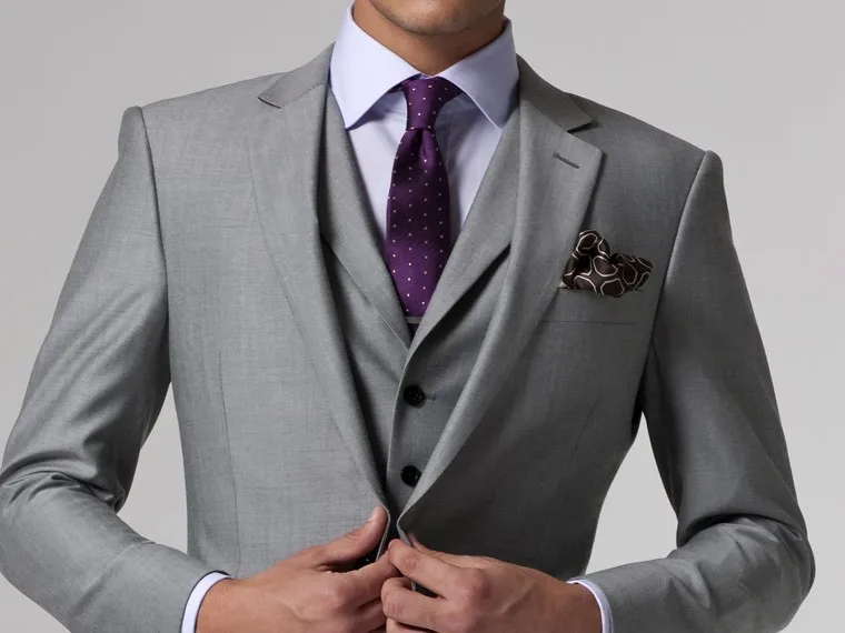 Gray Wedding Tuxedo Custom Made Suits Groom Suit Mens Gray Tuxedo