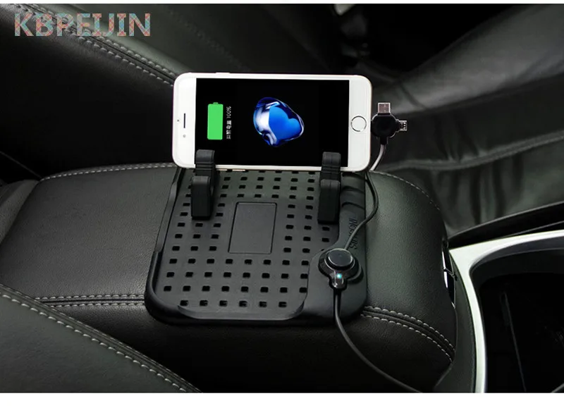 For Vw polo tiguan golf 7 4 6 passat b6 b5 b7 Multi-functional Car Navigation Mobile USB Charger Phone Anti-Slip Mat accessories |