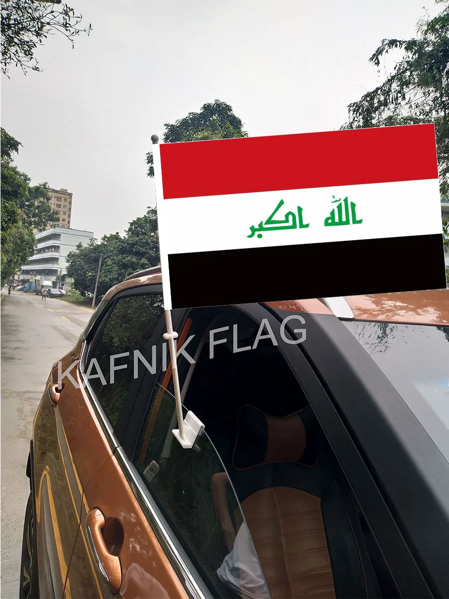 KAFNIK 30*45 см флаги и баннеры для автомобилей в Ираке страны мира пользовательские с