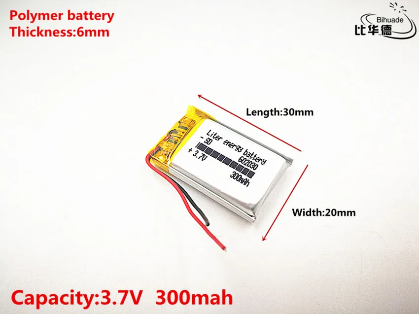 The latest is polymer lithium battery 602030 300mAh 3.7V point read recorder pen CE FCC ROHS MSDS attestation