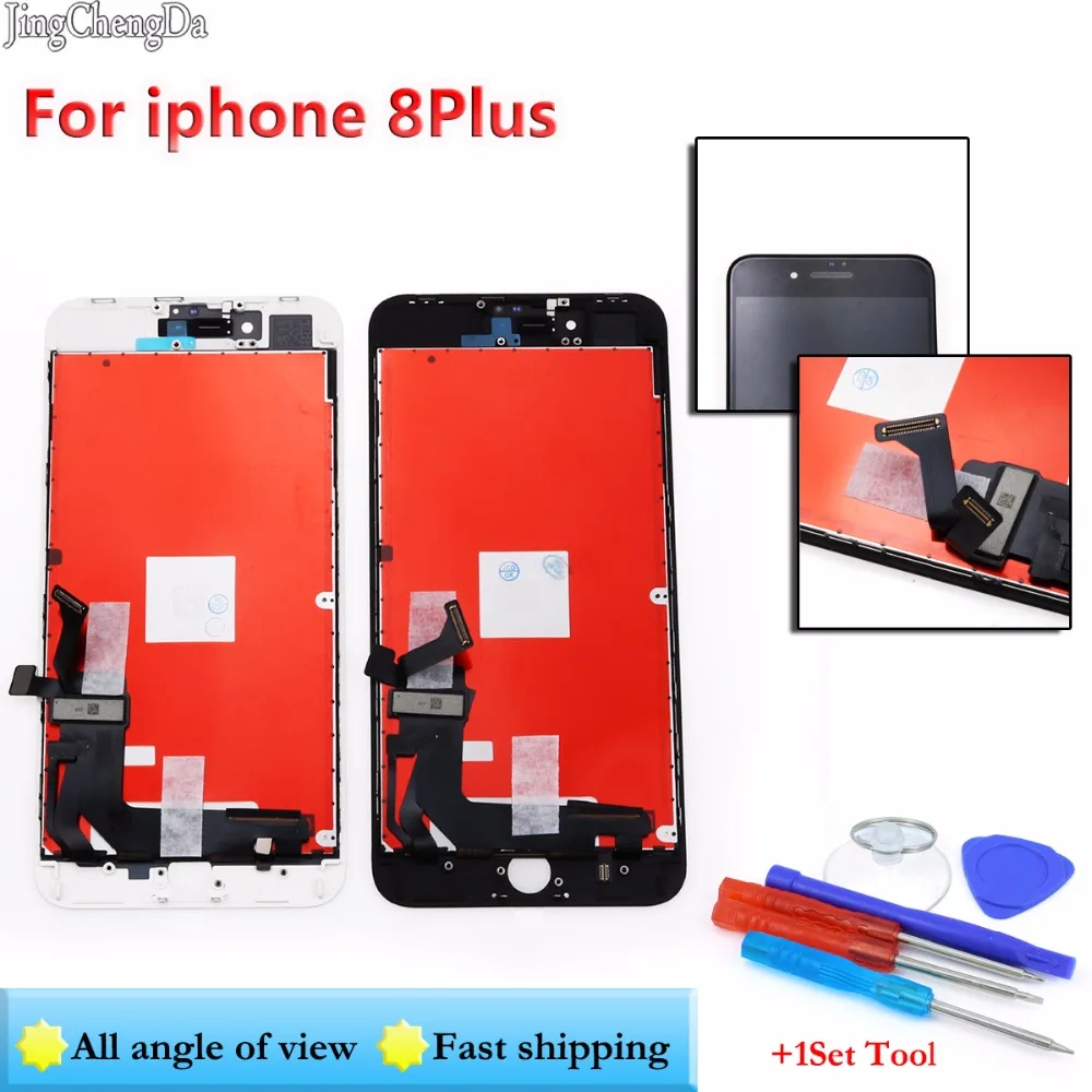 

JCD 1PCS For iPhone 8 Plus LCD Glass Touch Screen Digitizer LCD Assembly Replacement For iphone 8plus