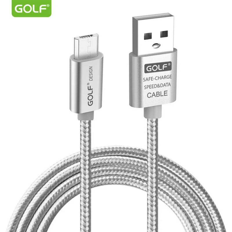 

GOLF Metal Braided USB Data Sync Charging Cable for Samsung S6 S7 Edge Galaxy Note 4 Redmi 5A LG G3 Android Phone Charger Cables