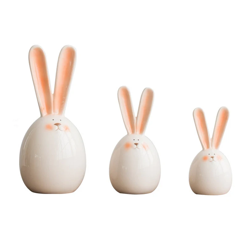 

Lovely Animal Rabbit Toy Doll Ornaments Cartoon Rabbit Model Room Decoration Study Decor Festival Gift Home Decor Birthday Craft