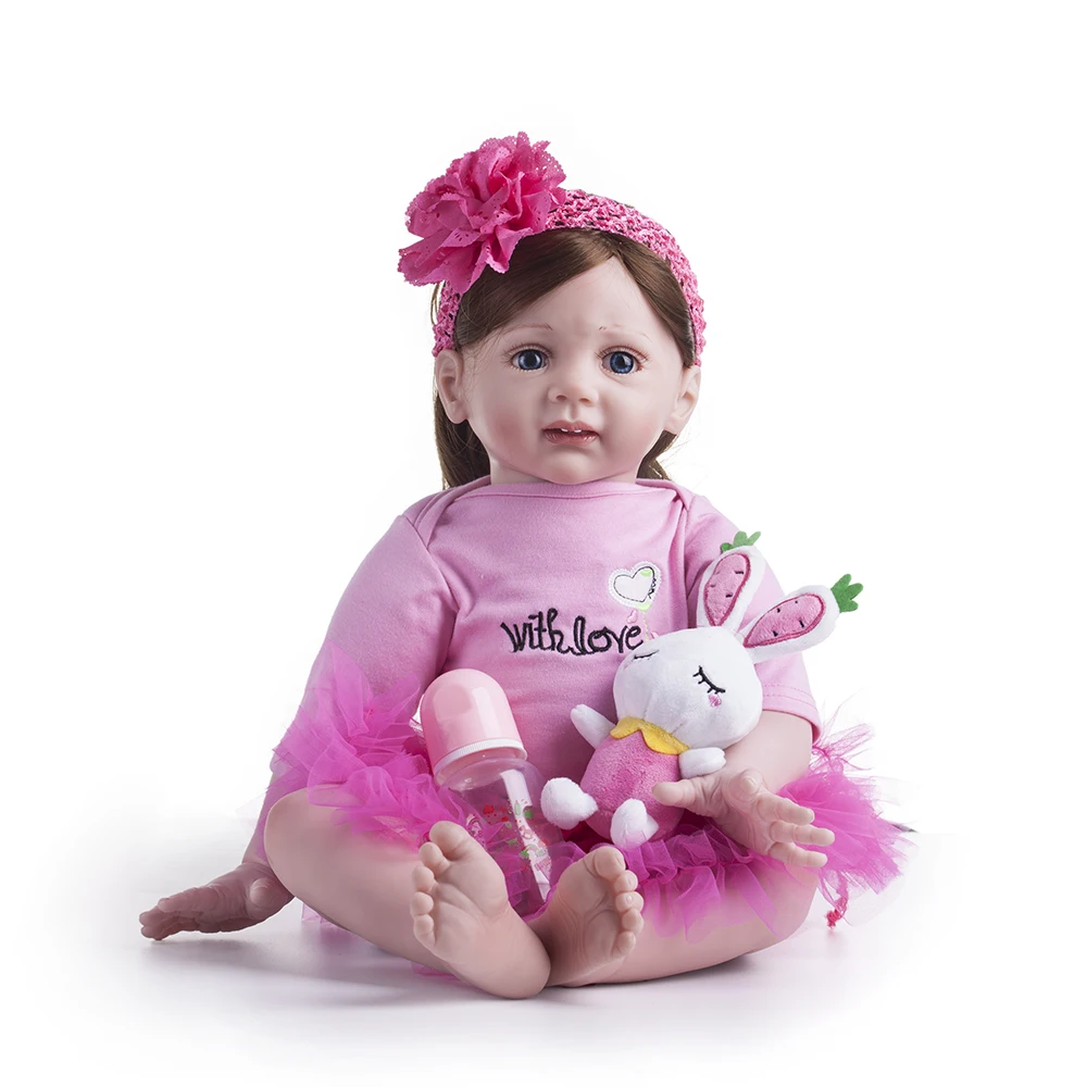 

60cm Reborn Dolls Cloth Body Toddler Princess Girl Babies Toy Princess Boneca Baby Doll For Sale Kid Birthday Gift Collect