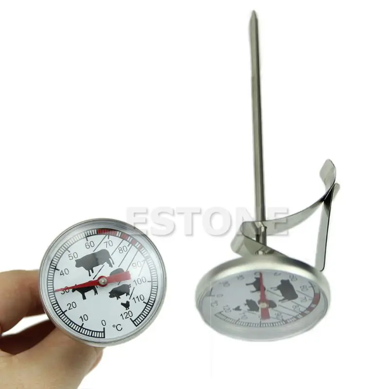 Stainless Steel Instant Read Probe Thermometer BBQ Food Cooking Meat Gauge