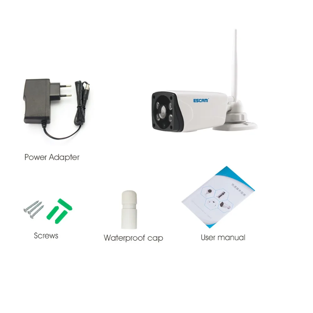 Escam Moon QP02 2MP HD 1080P WIFI Alarm Camera Outdoor Bullet IR-Cut 180 degree Security ip Camera Support Max 64G TF card (24)