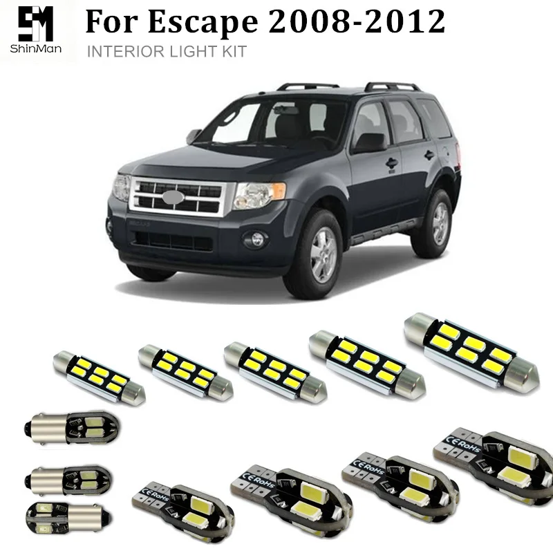 Shinman 10X ошибок светодиодный интерьер светильник комплект посылка для Ford Escape 2008 2012