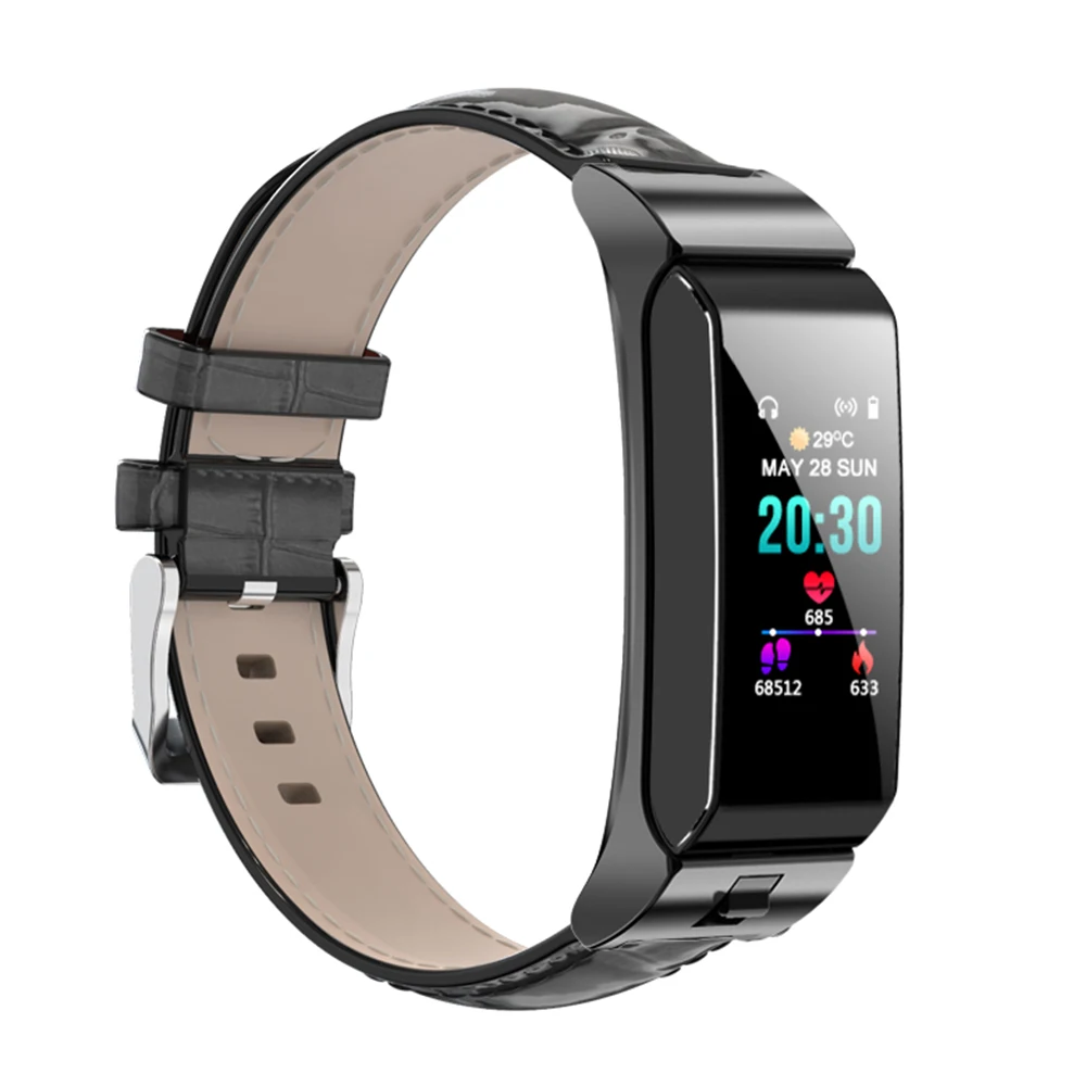 

Smart Wristband IPS Screen Heart Rate Blood Pressure Fitness Bracelet Bluetooth Earphone Headset for Android IOS Watch Band