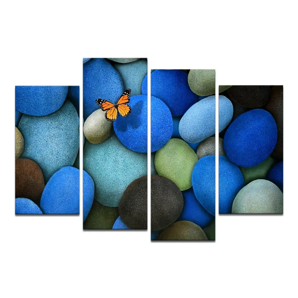 Banmu Unique Blue Zen Stone Canvas Wall Art Painting Wall Butterfly Canvas Wall Art Modern Home Decal Art Prints Painting Prints Painting Art Printart Painting Aliexpress