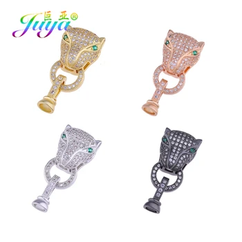 

Juya DIY Leopard Panther Lion Head Connector Fastener Lock Clasp Accessories For Handmade Needlework Beads Pearls Jewelry Making