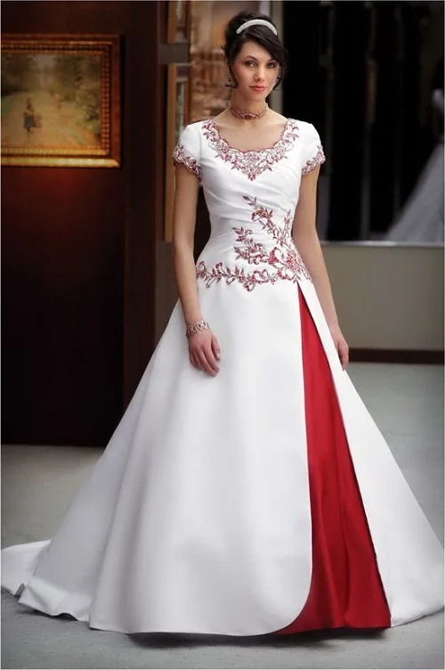 cheap red wedding dresses plus size