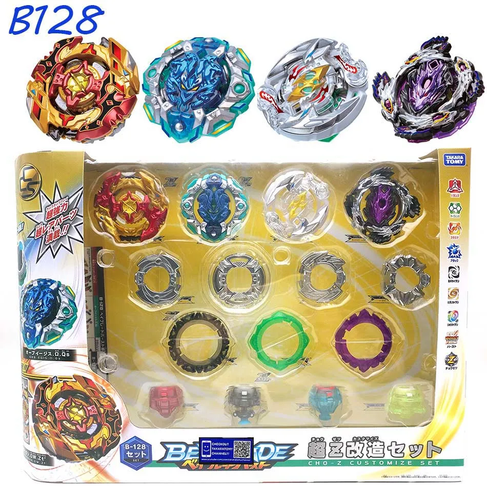 

Takara Tomy Bayblade Burst B-128 Super Z 4pcs/set Cho-z Customize Set Bayblade Be Blade Top Spinner Classic Toy