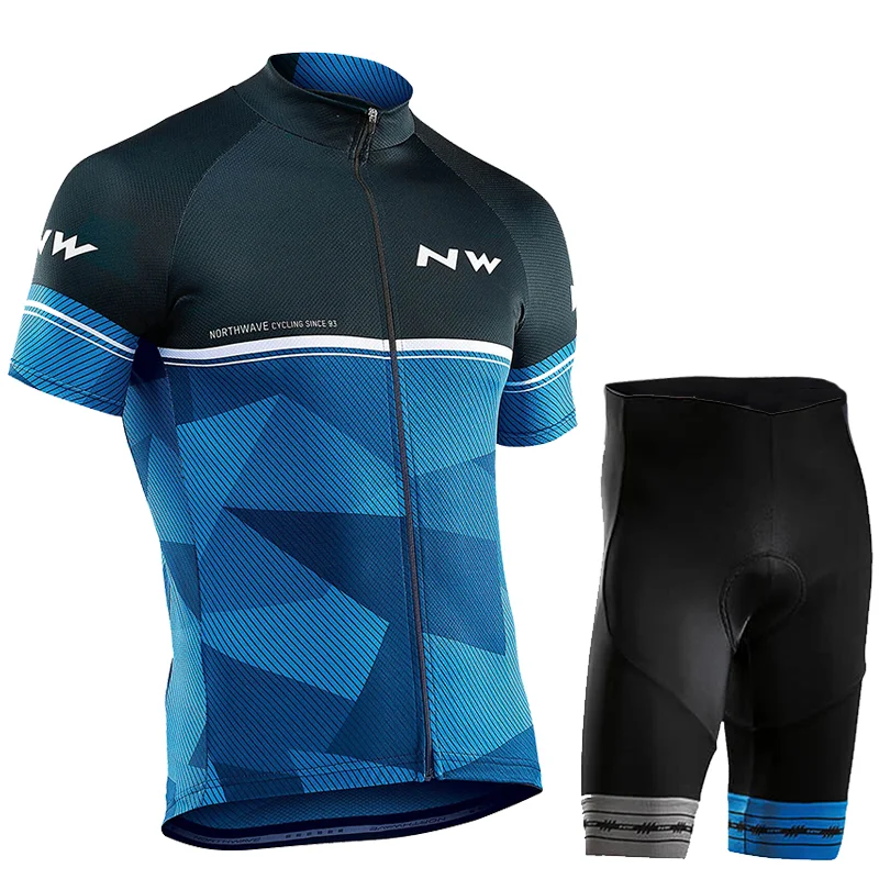 Лето NORTHWAVE команда Велоспорт Джерси быстросохнущая Ropa Ciclismo велосипед для мужчин одежда гель дышащий короткий комбинезон наборы - Цвет: 9