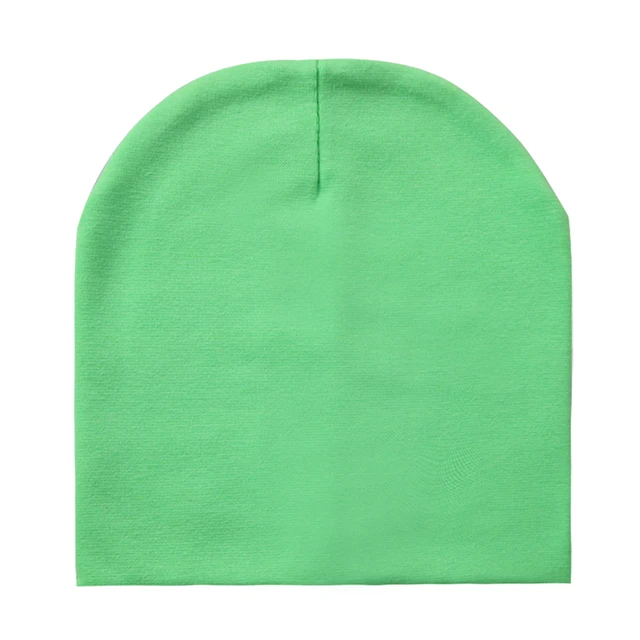 Baby Hats Cotton Solid Color Baby Cap Children's Beanie Hat For Boys And Girls Kids Boys Winter Hat apple green