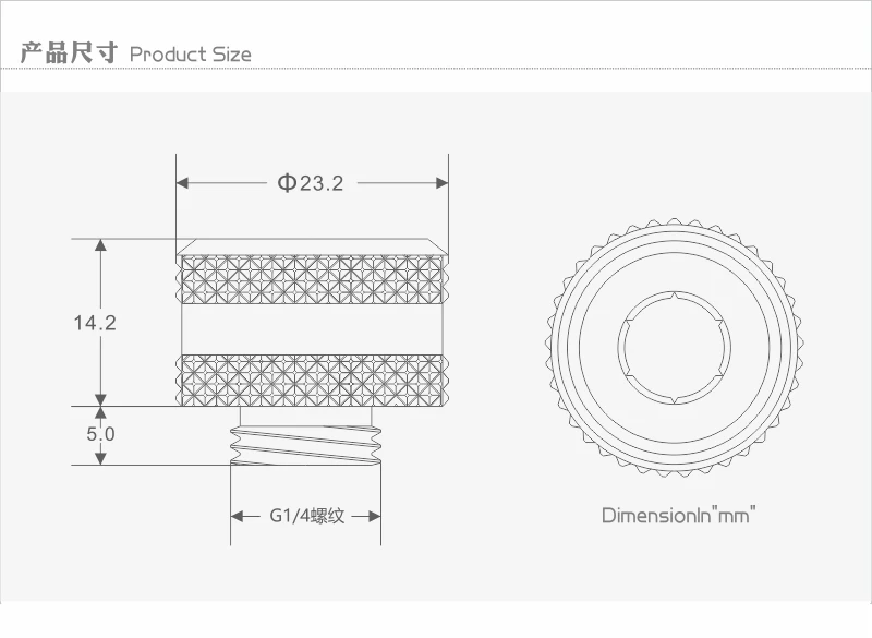 BYKSKI OD14mm фитинг для жесткой трубки ручной Компрессионный фитинг G1/4 ''компьютер Accesspries установки использовать для обучения нанесению акрила трубки