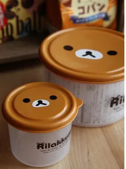 

5 sets Rilakkuma Relax Bear Cute Bento Box 1 Big+1 Small in one set
