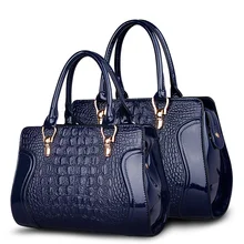 Lackleder Krokoprägung Tote Taschen Top Griff Handtaschen Für Frauen Mode-design luxuriöse shopper Weibliche umhängetaschen