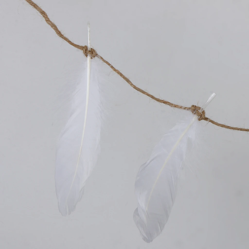 Dipped Feather Bunting Banner Hanging Garland Wedding Party Decoration 