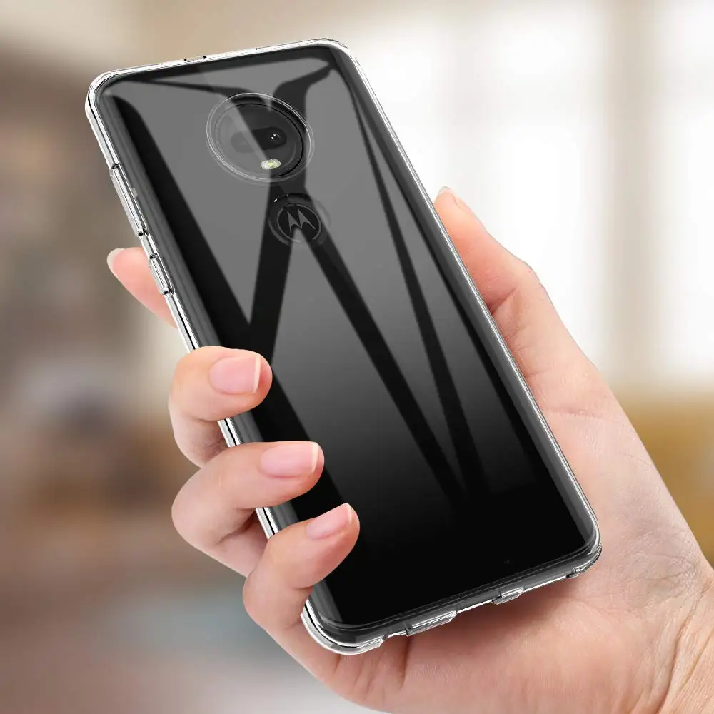 Чехол для Moto G7 Plus прозрачный чехол Мягкая силиконовая задняя крышка телефона G 7