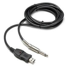 SALES 5x 10FT Guitar Bass 1/4″ To USB Link Connection Instrument Cable Adapter PC Record