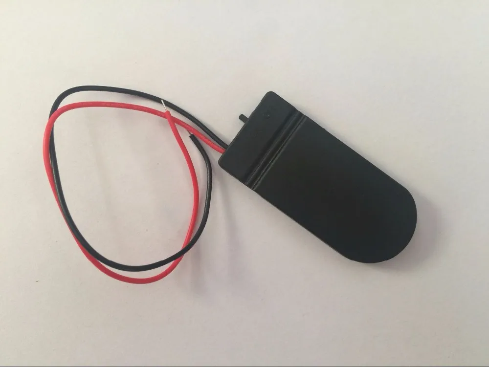 Plastic Black 6V CR2032 LIR2032 2*Button Coin Cell Button Battery