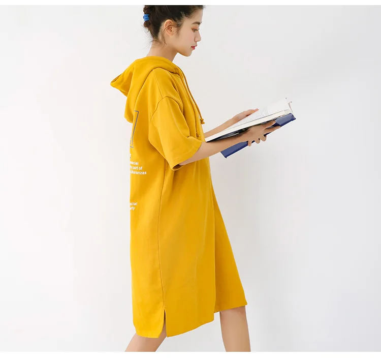 Hooded Mini Dress Women Slim Package Hip Short Dress With Hat (17)
