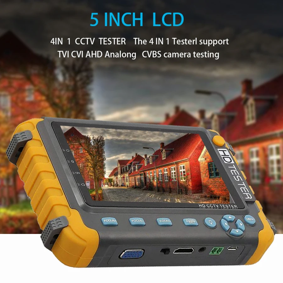 Новый IV8W HD CCTV тестер монитора AHD 5MP 1080 P 720 P Аналоговый тестер HDMI вход VGA DC12V