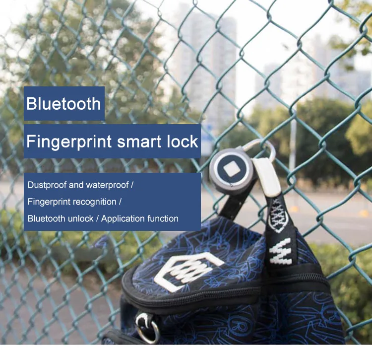 Smart Fingerprint Lock Keyless Lock Bluetooth APP  Fingerprint Unlock Anti-Theft Padlock Door Lock for Android iOS System  (1)