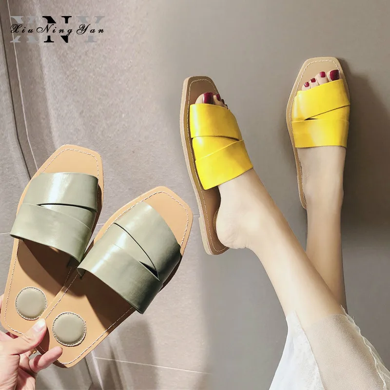 Luxury Brand 2019 New Summer Slippers Women Color Matching Beach Sandals Slides Outdoor Indoor Flip Flops 35-40 | Обувь