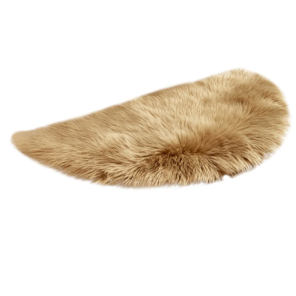 Gajjar шерсть имитация ковры из овчины с искусственным мехом нескользящие для спальни, ворсистый ковер коврик для ног 19Jan 31 eco-friendly и класса «Люкс»