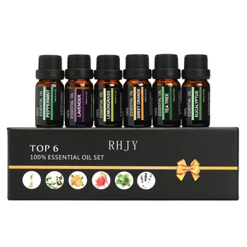 

Pure Natural Aromatherapy Essential Oil Kit 6Pcs/set 10ml For Humidifier Water-soluble Fragrance Oil Fresh Air Essential Oil Set