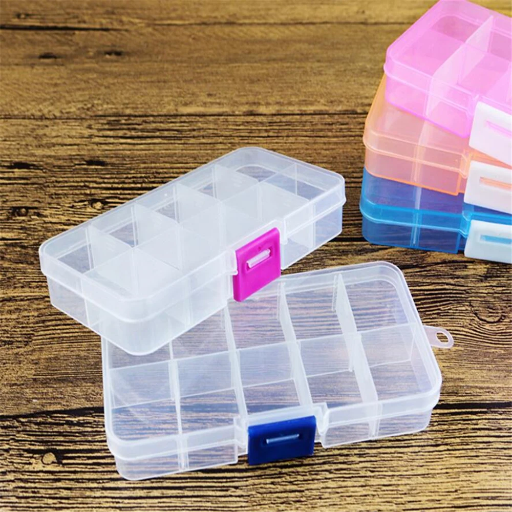 

4 Color Storage Case Box Transparent Fishing Lure Square Fishing Box Spoon Hook Lure Tackle Box Fish Accessory Box