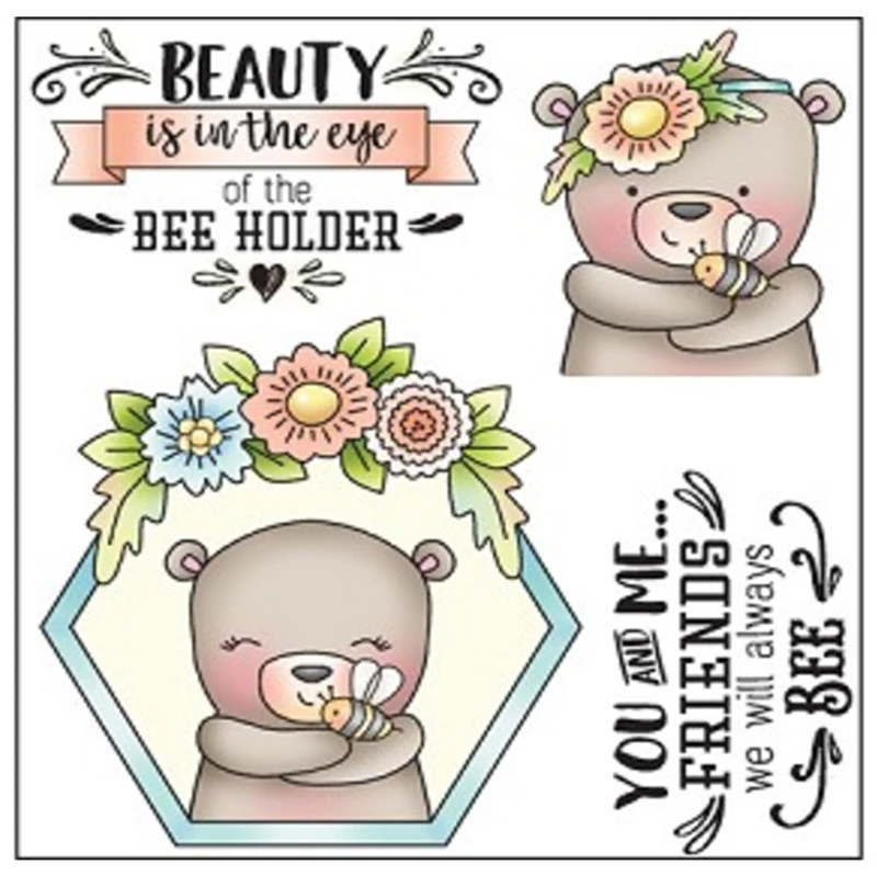 

bear Stamp for Scrapbooking Transparent Silicone Rubber DIY Photo Album Decor