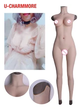 silicone bodysuit realistic breast forms bust Fake boobs for Crossdresser Cosplay Transgender drag queen U-CHARMMORE