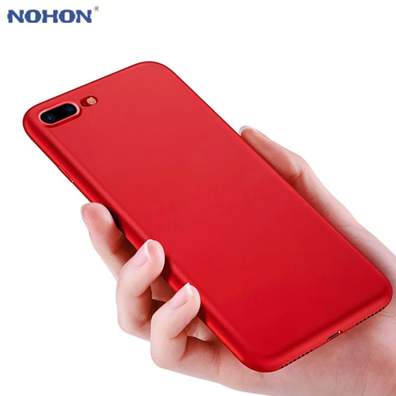 

Original NOHON Phone Cases For iPhone 7 6 6S Plus 7Plus 6Plus Soft TPU Matte Case Cover Luxury Slim Plain Protector Covers