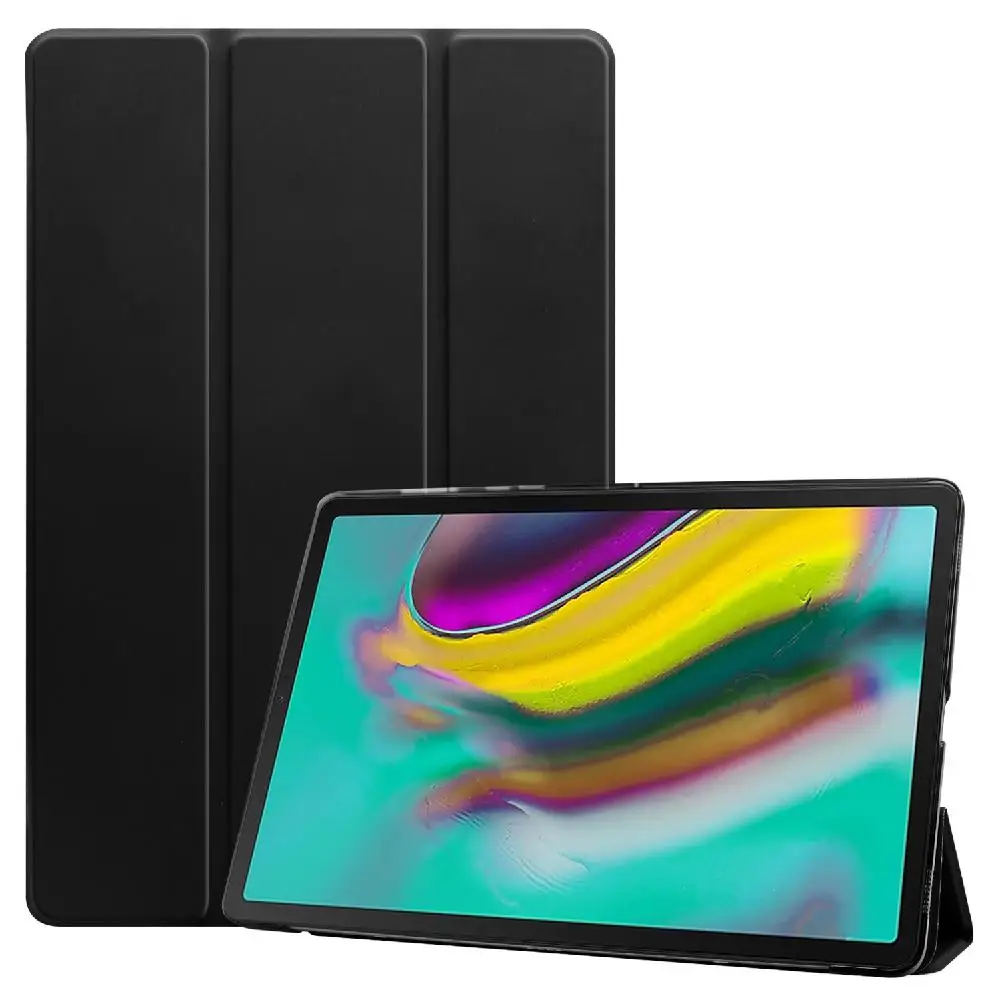 

Group Vertical For Samsung Tab S5E 10.5 T720 Ultra-thin PU Leather Bracket Tri-fold Protective Case with Sleep Function