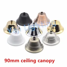 Винтаж Ретро 90 мм, установка на потолке потолочный навес для Светодиодная лампа люстра с подвесками E27 гнездо держатель с украшением в виде кристаллов лампа аксессуары