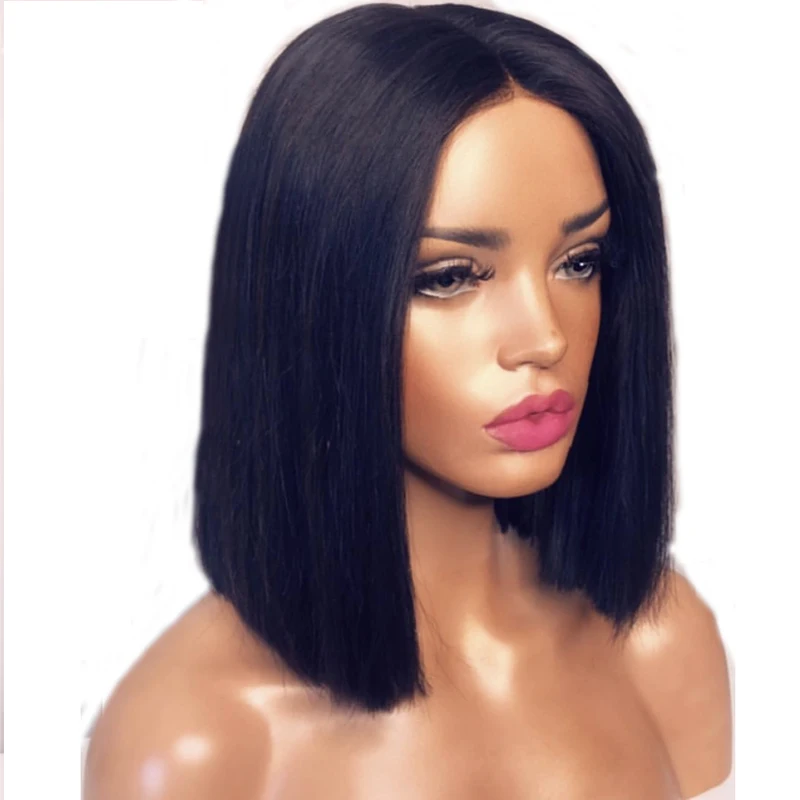 Волосы LUFFYHAIR короткие прямые полностью кружевные натуральные для женщин|Парик из