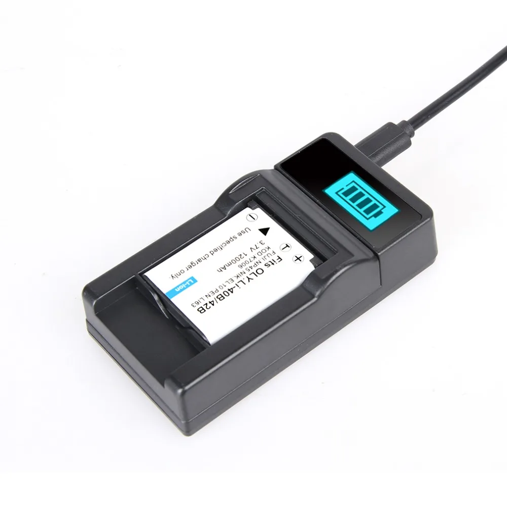 Dinto 2 шт. 1200 мА/ч, EN-EL10 Li-42b Li-40b FNP-45 D-Li63 CNP-80 Камера Батарея + ЖК-дисплей Дисплей USB зарядка для Olympus для Nikon
