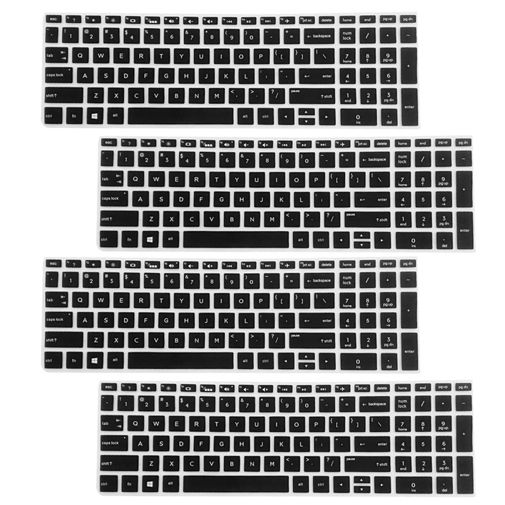 4Pcs High invisible Keyboard Protector Skin Cover For HP 15.6'' BF Laptop